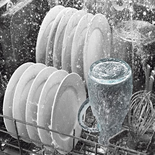 Hình ảnh minh họa cơ chế vòi phun nước của máy rửa bát Malloca